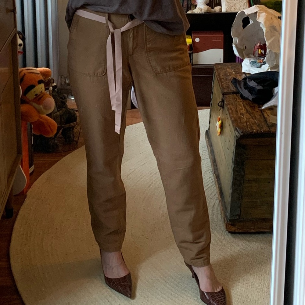 Loft cotton/linen blend trousers size 4